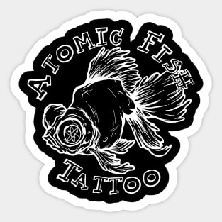 Atomic Fish Tattoo V2.0 White Sticker